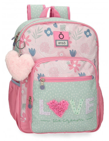 MOCHILA ADAP. 38CM.ENSO LOVE ICE CREAM